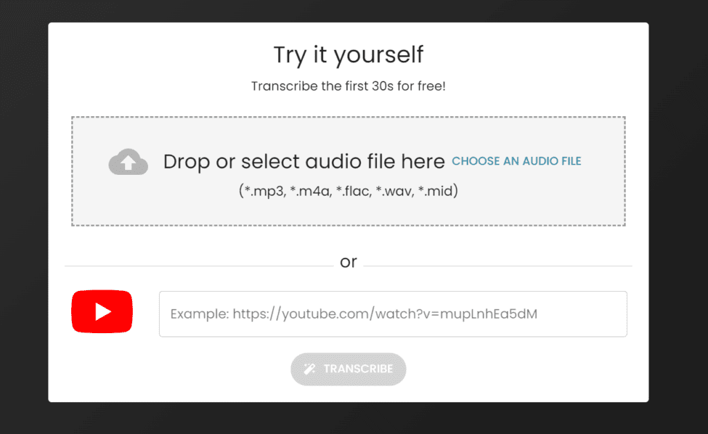 Import MP3 in MuseScore with MusicXML Transcription Klangio