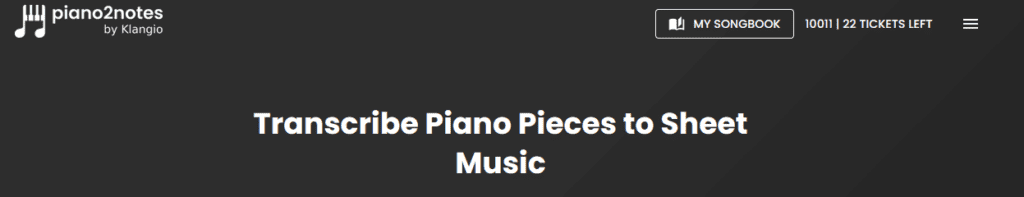 The Piano2Notes Headbar