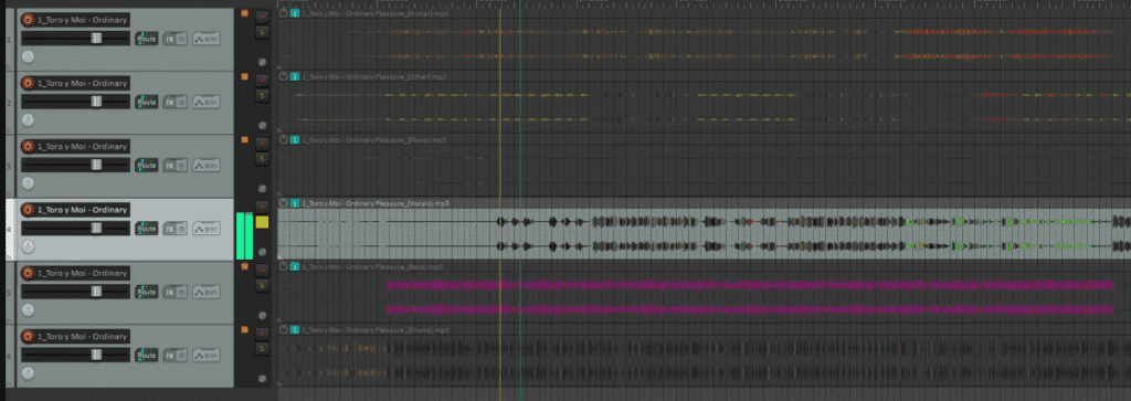 Listing back to the AI separated stems in REAPER to check on the quality