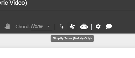 The toolbar of Melody Scanner's edit mode.