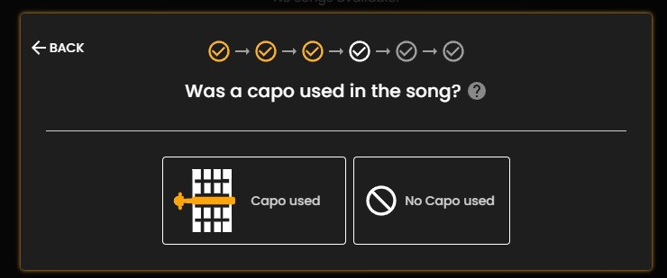 Guitar2Tabs: Enable the capo.