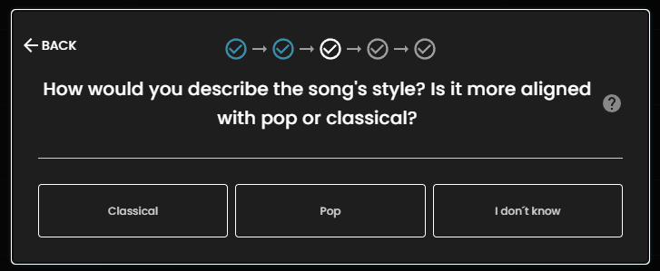 Piano2Notes: Choose the style of the song.